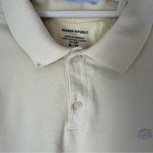 Banana Republic Yellow Men’s Short-sleeved Polo XL - Picture 3 of 4